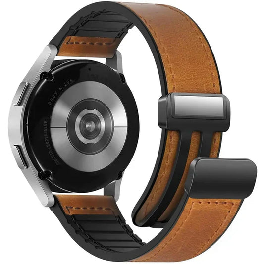 Magnetic Buckle Band Leather Watch Strap Branded  Smart Watch